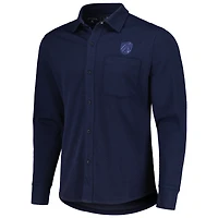 Men's Antigua Navy St. Louis City SC Streamer Diamond Button-Up Shacket