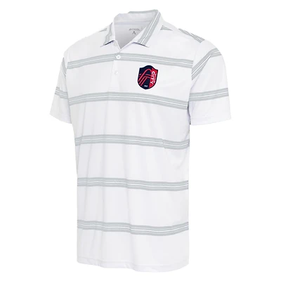 Polo Groove blanc Antigua pour homme du St. Louis City SC