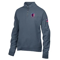 Men's  Blue St. Louis CITY SC Logo ComfortWash Fleece Quarter-Zip Jacket