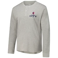 Haut Henley thermique à manches longues pour homme Concepts Sport gris St. Louis City SC Region