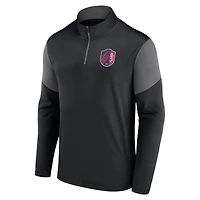 Men's Fanatics Black St. Louis City SC Logo Quarter-Zip Top