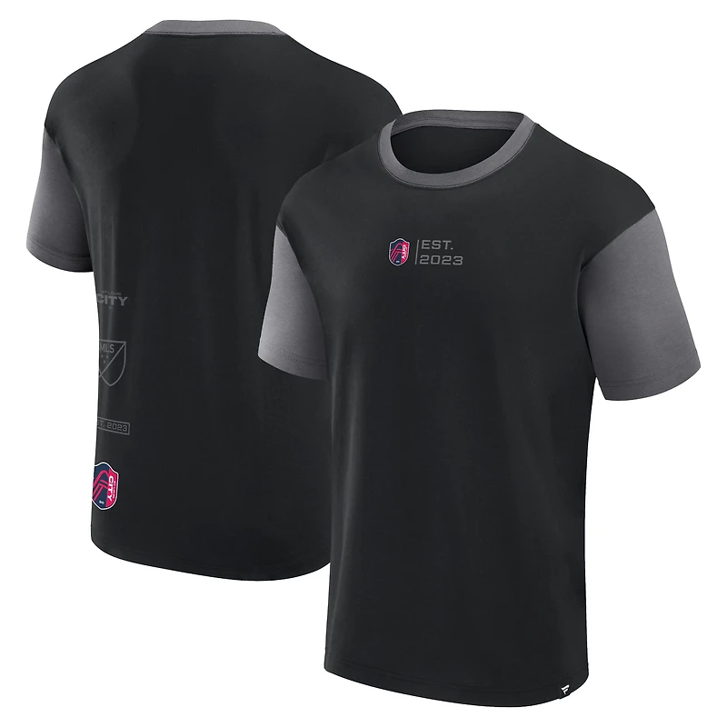 T-shirt noir de récupération St. Louis City SC marque Fanatics pour hommes