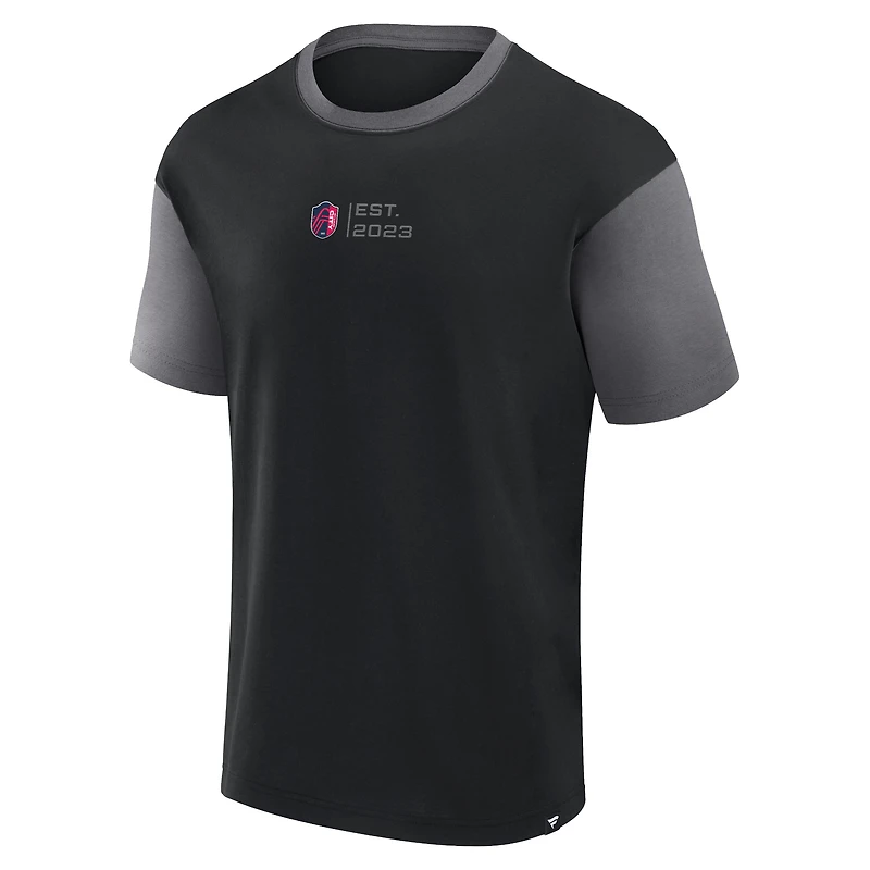 T-shirt noir de récupération St. Louis City SC marque Fanatics pour hommes