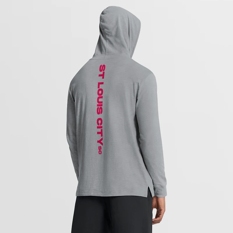 Men's Fanatics Gray St. Louis CITY SC Unending Practice Transitional Slub Hoodie