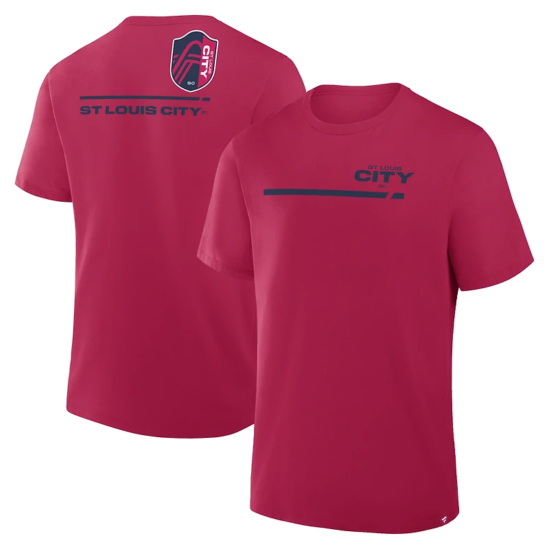 T-shirt rouge fanatiques pour hommes St. Louis City SC Corner Kick Legacy