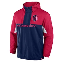 Veste à capuche tissée quart de zip St. Louis City SC Free Kick pour homme Fanatics Red