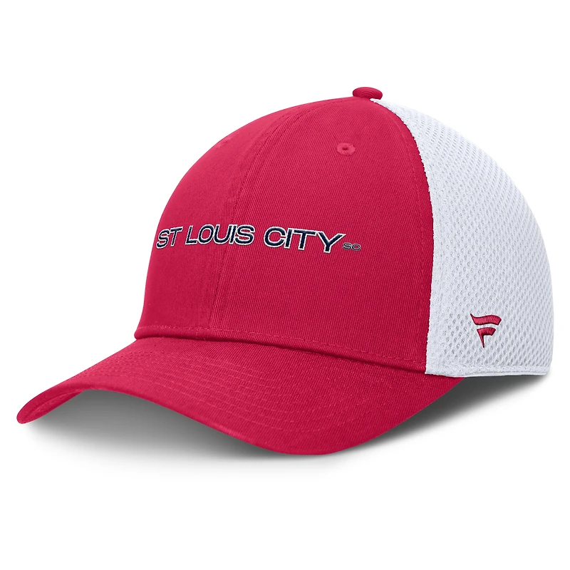 Casquette Fanatics rouge pour homme St. Louis City SC Rocket Flex