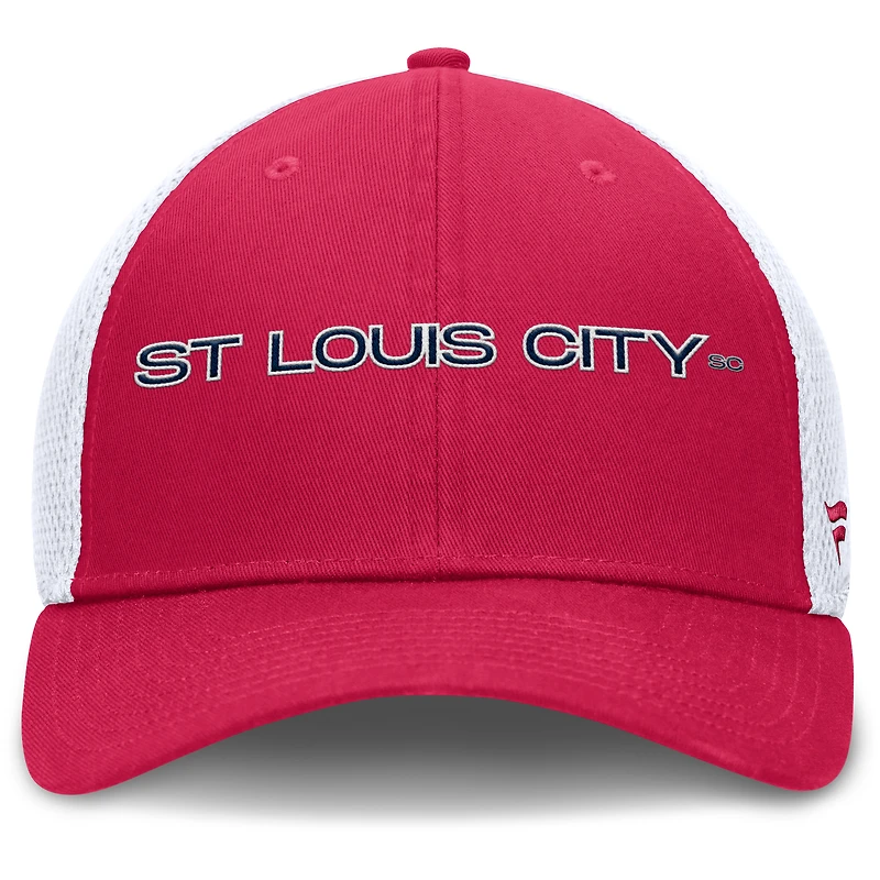 Casquette Fanatics rouge pour homme St. Louis City SC Rocket Flex