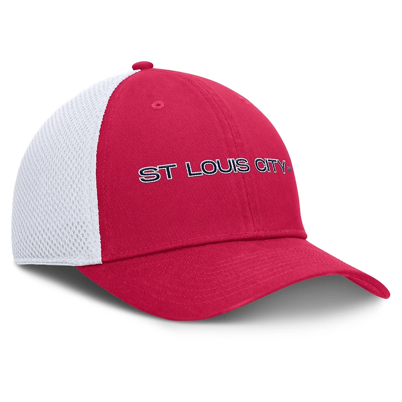 Casquette Fanatics rouge pour homme St. Louis City SC Rocket Flex