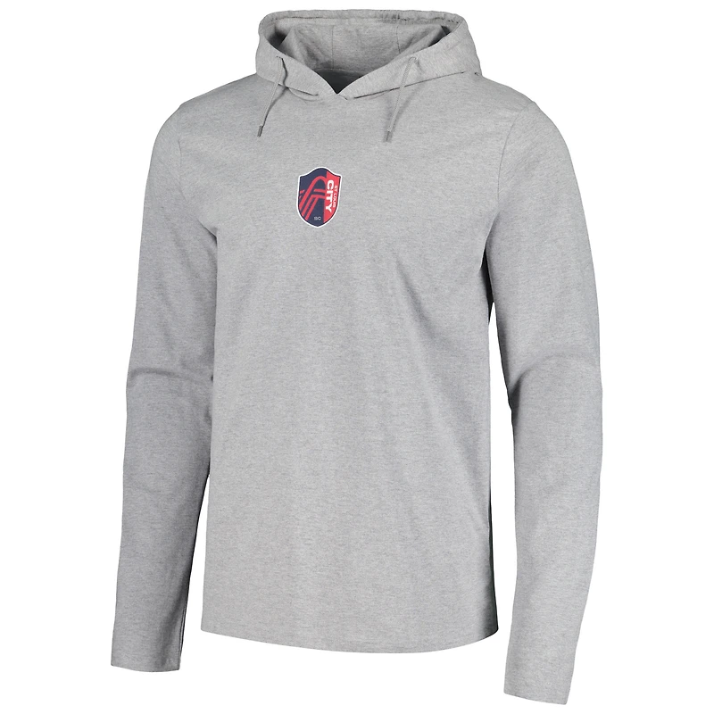 T-shirt gris à manches longues et capuche St. Louis City SC Heavy pour hommes