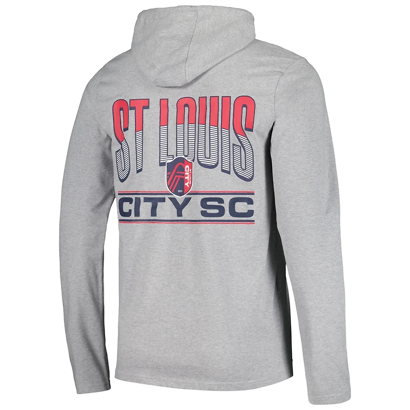 T-shirt gris à manches longues et capuche St. Louis City SC Heavy pour hommes