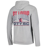 T-shirt gris à manches longues et capuche St. Louis City SC Heavy pour hommes