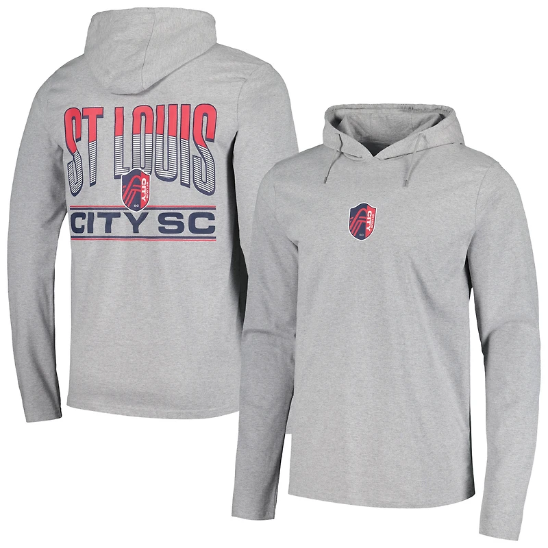 T-shirt gris à manches longues et capuche St. Louis City SC Heavy pour hommes