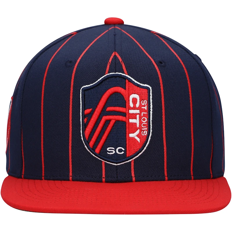 Casquette pour homme Mitchell & Ness Navy St. Louis City SC Team Pin Snapback