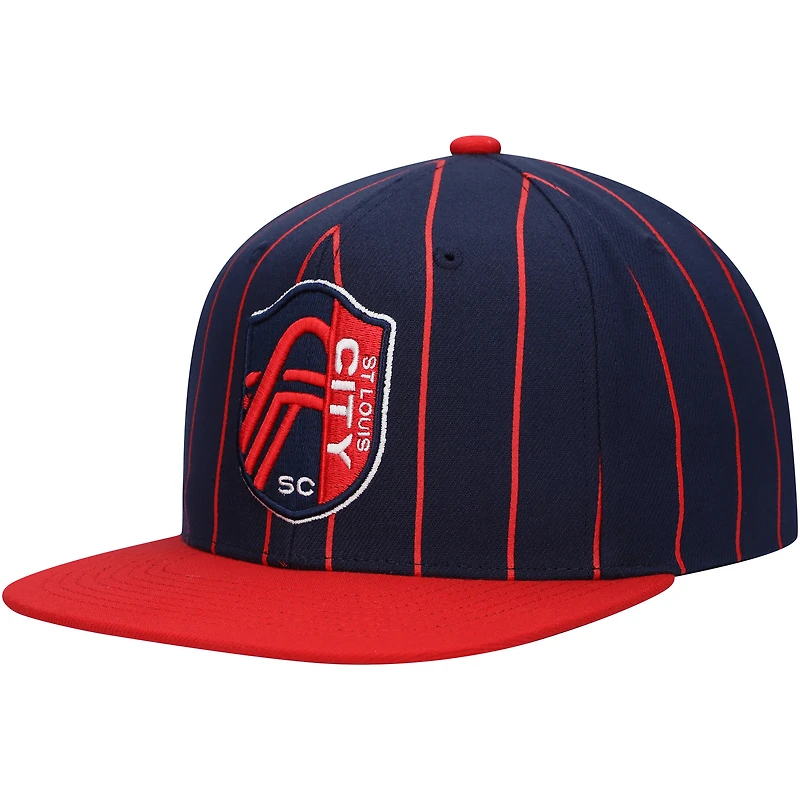 Casquette pour homme Mitchell & Ness Navy St. Louis City SC Team Pin Snapback