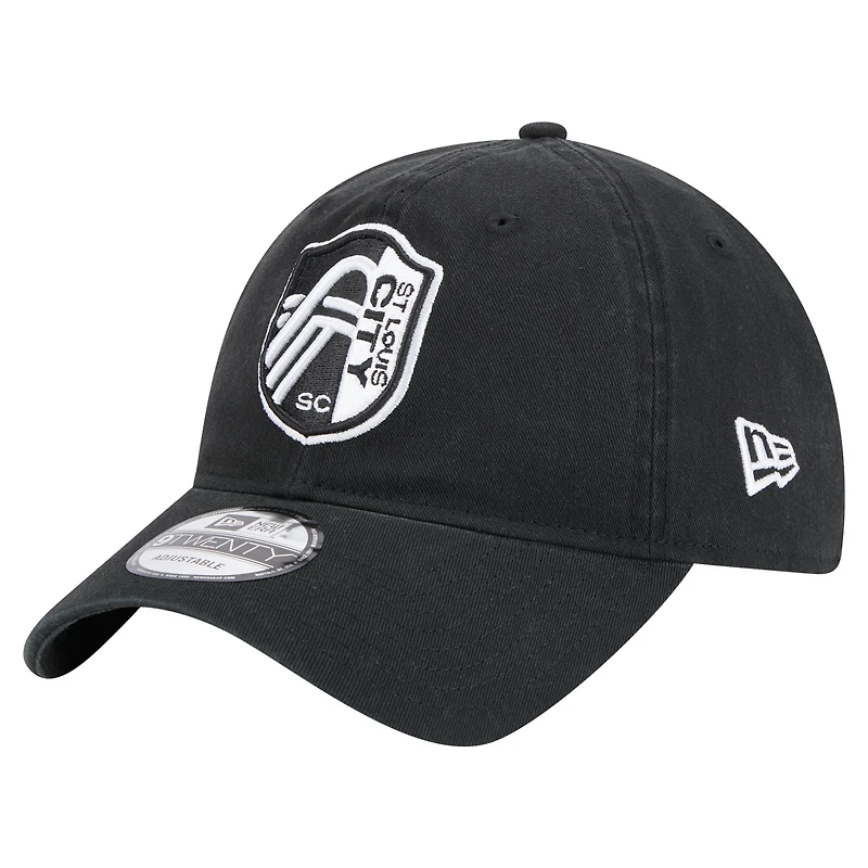 Casquette ajustable New Era noire St. Louis City SC 2025 Kickoff 9TWENTY pour homme