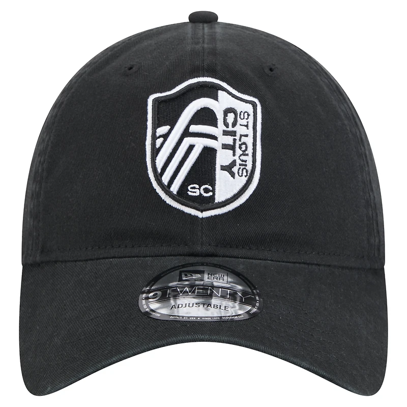 Casquette ajustable New Era noire St. Louis City SC 2025 Kickoff 9TWENTY pour homme