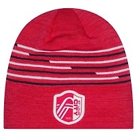 Bonnet tricoté rouge New Era pour homme St. Louis CITY SC 2026 Kickoff