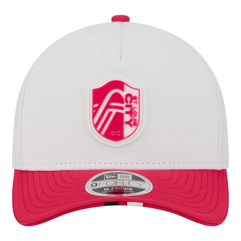 Casquette New Era blanche pour homme St. Louis City SC 2026 MLS Kick Off 9FORTY M-Crown à monture ajustable