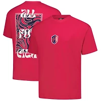 T-shirt oversize rouge Sport Design Sweden pour homme, motif St. Louis City SC Soul
