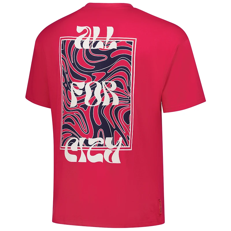 T-shirt oversize rouge Sport Design Sweden pour homme, motif St. Louis City SC Soul