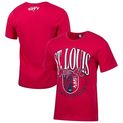 T-shirt décontracté vintage années 90 pour homme, motif sport suédois rouge St. Louis City SC