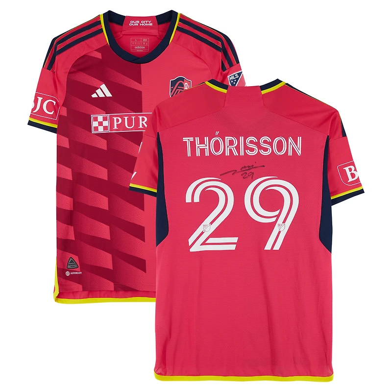 Nökkvi Thórisson St. Louis City SC Autographed Match-Used #29 adidas Jersey from the 2024 MLS Season