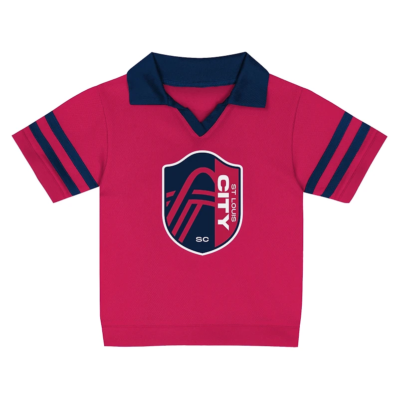 Ensemble haut et short Charming Dude rouge pour tout-petits St. Louis City SC