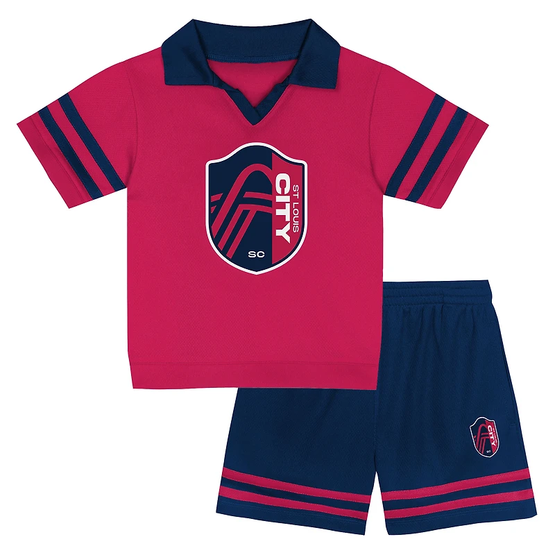 Toddler Red St. Louis City SC Charming Dude Top & Short Set