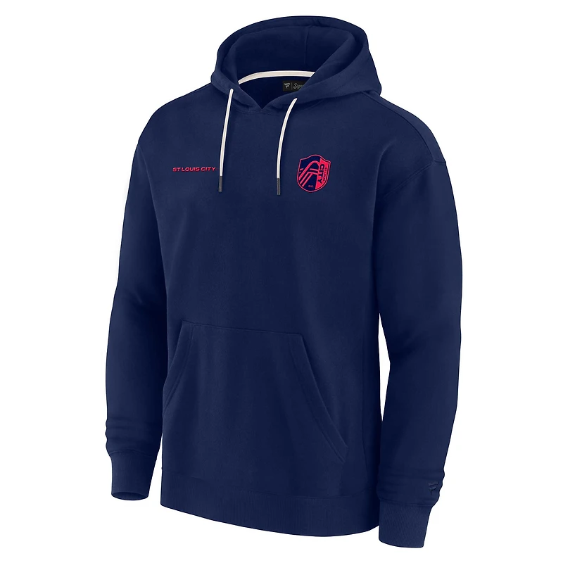 Unisex Fanatics Navy St. Louis City SC Elements Super Soft Fleece Pullover Hoodie