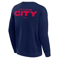 Unisex Fanatics Navy St. Louis City SC Super Soft Pullover Crew Sweatshirt