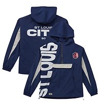 Veste Anorak à demi-zip unisexe Live Breathe Futbol Navy St. Louis City SC Tekker