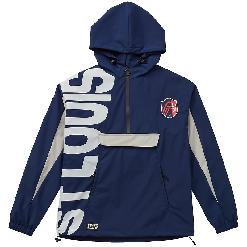 Veste Anorak à demi-zip unisexe Live Breathe Futbol Navy St. Louis City SC Tekker