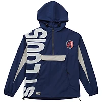 Veste Anorak à demi-zip unisexe Live Breathe Futbol Navy St. Louis City SC Tekker