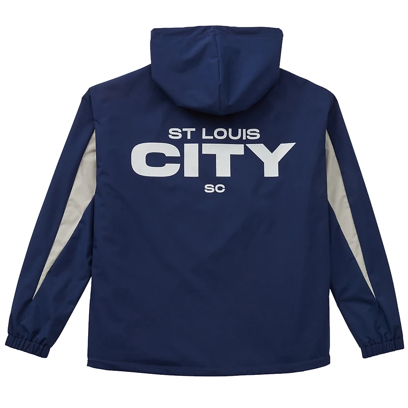 Veste Anorak à demi-zip unisexe Live Breathe Futbol Navy St. Louis City SC Tekker