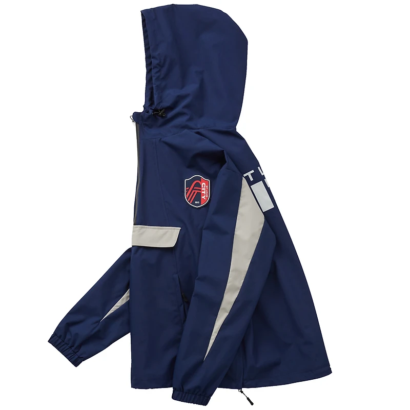 Veste Anorak à demi-zip unisexe Live Breathe Futbol Navy St. Louis City SC Tekker