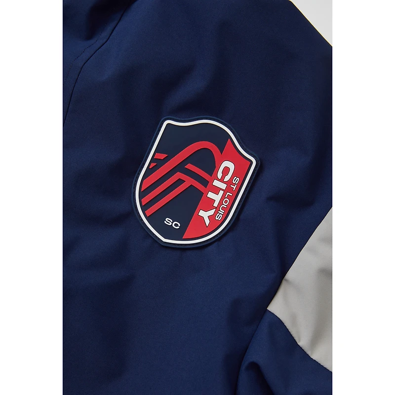 Veste Anorak à demi-zip unisexe Live Breathe Futbol Navy St. Louis City SC Tekker