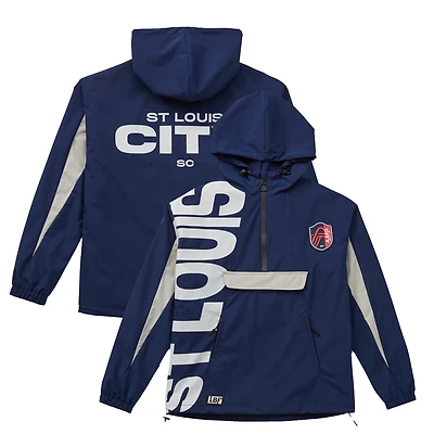 Veste Anorak à demi-zip unisexe Live Breathe Futbol Navy St. Louis City SC Tekker