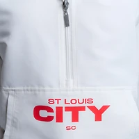 Women's Lusso  White St. Louis City SC Paige Half-Zip Hooded Jacket