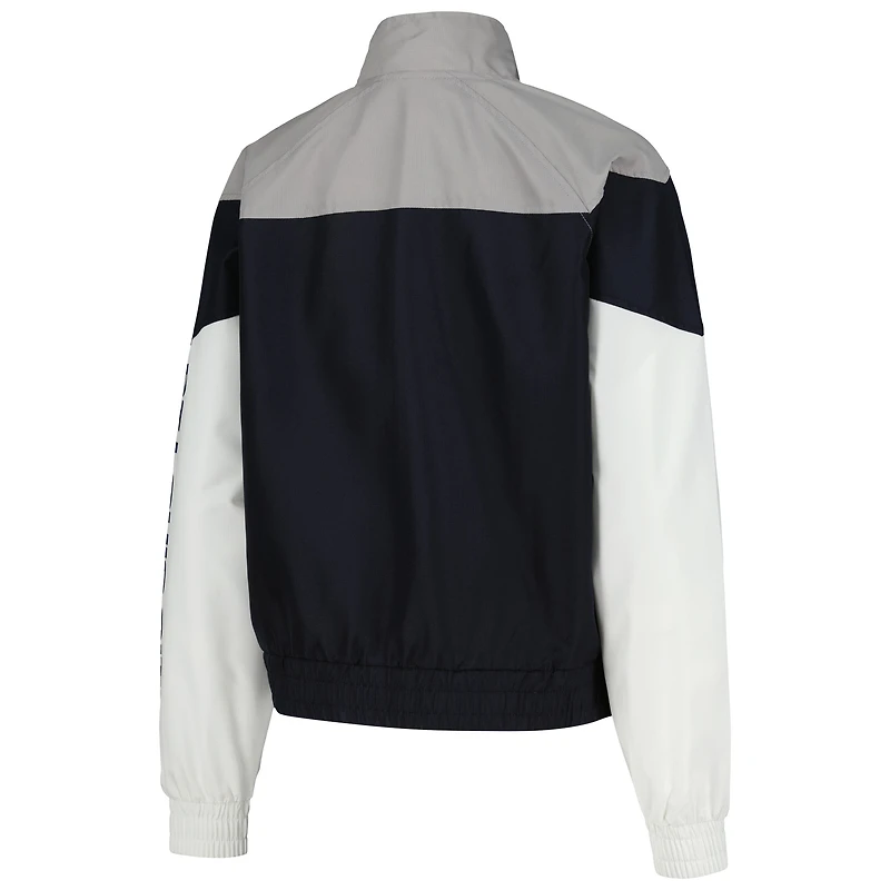 Women's 5th & Ocean by New Era Navy St. Louis City SC Cropped Full-Zip Windbreaker Jacket