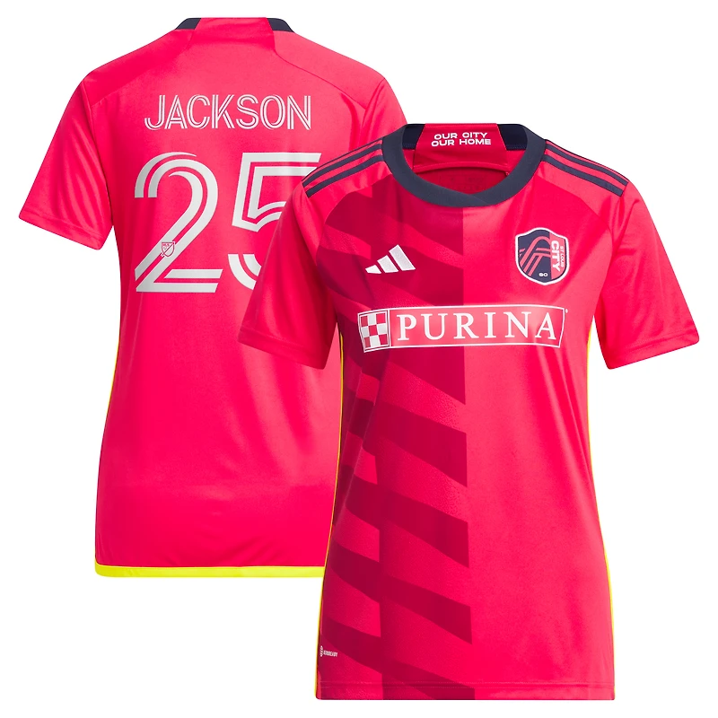 Maillot de joueur réplique adidas Aziel Jackson St. Louis City SC 2024 The Spirit Kit pour femme rouge
