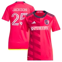 Maillot de joueur réplique adidas Aziel Jackson St. Louis City SC 2024 The Spirit Kit pour femme rouge