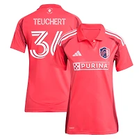Women's adidas Cedric Teuchert Pink St. Louis CITY SC 2025 Forever Red Replica Player Jersey