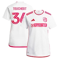 Maillot de joueur réplique adidas Cedric Teuchert pour femme St. Louis City SC 2024 The Confluence Kit White
