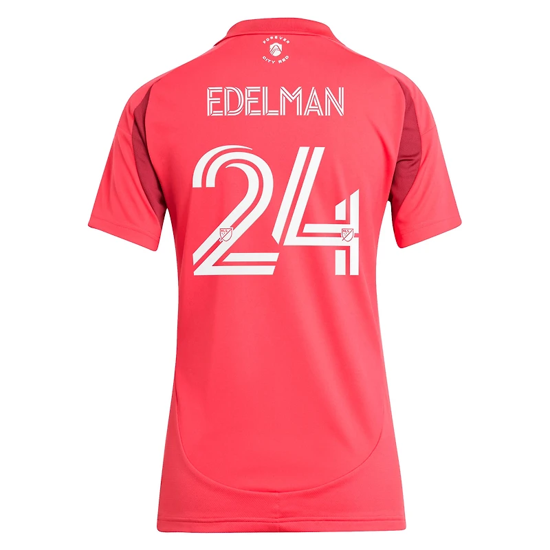 Women's adidas Daniel Edelman Red St. Louis CITY SC 2025 Forever Replica Jersey