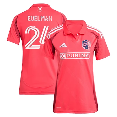 Maillot réplique rouge adidas Daniel Edelman St. Louis CITY SC 2025 Forever pour femme