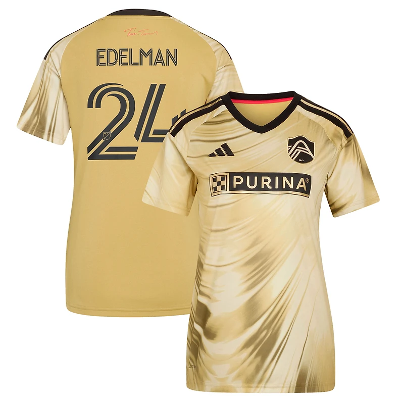 Women's adidas Daniel Edelman Yellow St. Louis CITY SC 2026 The Tina Turner Kit Replica Jersey