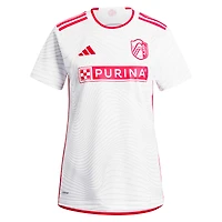 Women's adidas Eduard Löwen White St. Louis City SC 2024 The Confluence Kit Replica Player Jersey