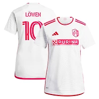 Women's adidas Eduard Löwen Red St. Louis CITY SC 2025 Forever Replica Player Jersey