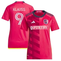 Women's adidas João Klauss Red St. Louis CITY SC 2023 Kit Replica Jersey